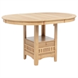 Pemberly Row Oval Wood Counter Height Dining Table in Light Oak