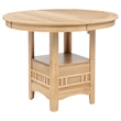 Pemberly Row Oval Wood Counter Height Dining Table in Light Oak
