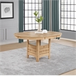 Pemberly Row Oval Extension Transitional Wood Dining Table in Light Oak
