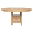 Pemberly Row Oval Extension Transitional Wood Dining Table in Light Oak