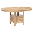 Pemberly Row Oval Extension Transitional Wood Dining Table in Light Oak