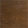 Pemberly Row Round Pedestal Mid-Century Wood Dining Table in Dark Brown