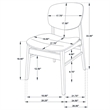Pemberly Row 5-Piece 54-Inch Round Wood Dining Table Set in Dark Brown