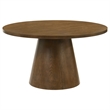 Pemberly Row 5-Piece 54-Inch Round Wood Dining Table Set in Dark Brown