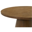 Pemberly Row 5-Piece 54-Inch Round Wood Dining Table Set in Dark Brown