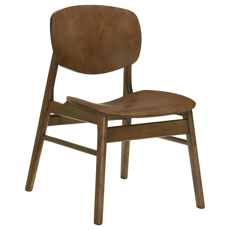 Pemberly Row 5-Piece 54-Inch Round Wood Dining Table Set in Dark Brown