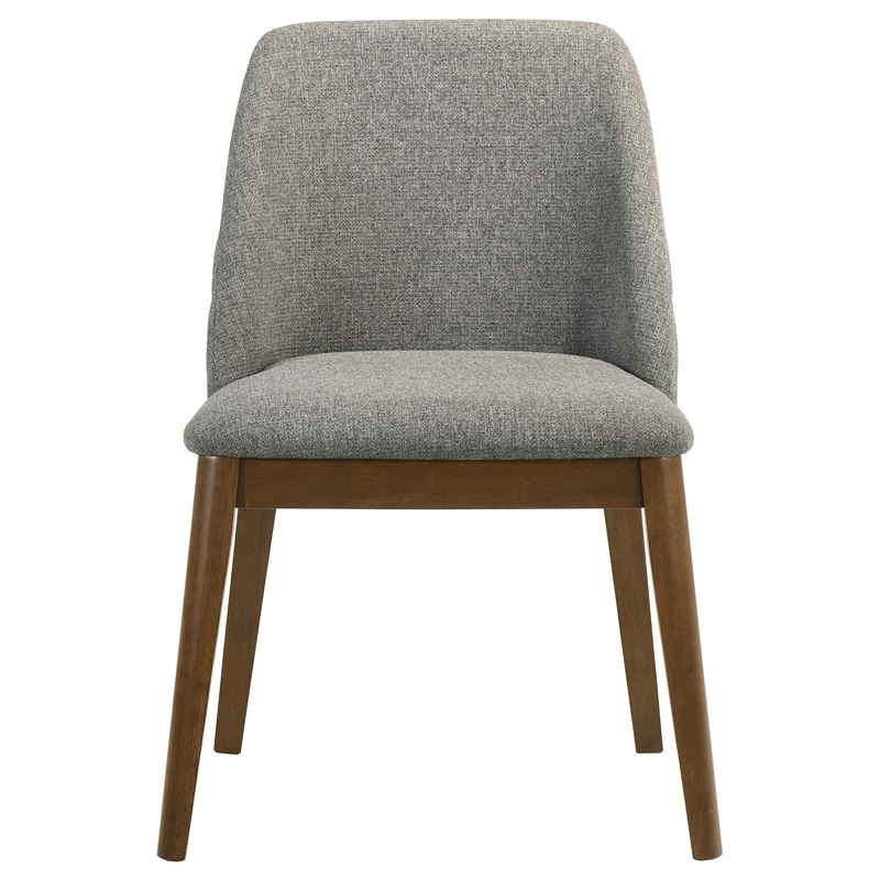 Pemberly Row 18.75-Inch Upholstered Fabric Dining Side Chair in Gray