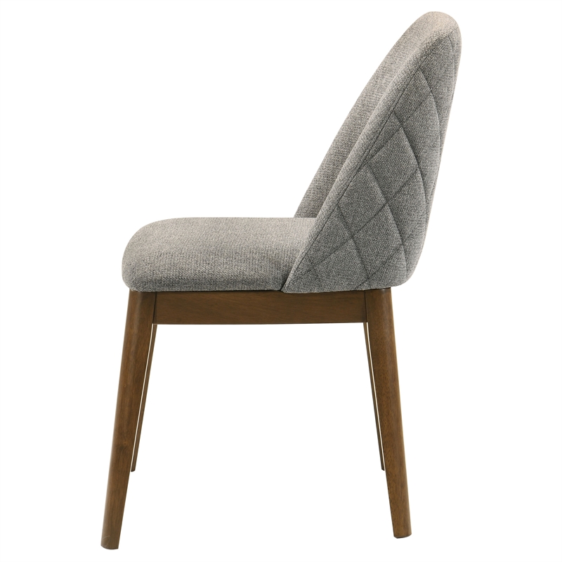 Pemberly Row 18.75-Inch Upholstered Fabric Dining Side Chair in Gray