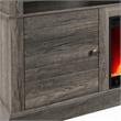 Pemberly Row 2Pc Set of Modular Sectional Sofa and TV Stand with Fireplace