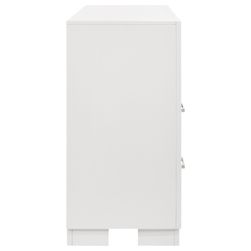 Pemberly Row 6-drawer Fully Assembled Bedroom Dresser in Snow White
