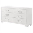 Pemberly Row 6-drawer Fully Assembled Bedroom Dresser in Snow White