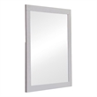 Pemberly Row Contemporary Rectangular Beveled Wood Mirror in White
