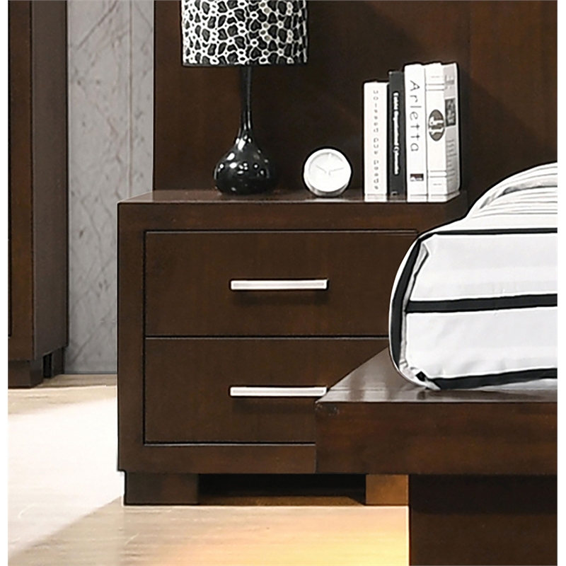 Pemberly Row 2-drawer Fully Assembled Nightstand in Cappuccino