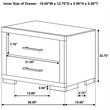 Pemberly Row 2-drawer Fully Assembled Nightstand in Cappuccino