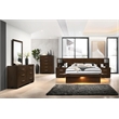 Pemberly Row 6-drawer Dresser with Beveled Mirror Set in Cappuccino