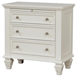 Pemberly Row 3-drawer Nightstand with Pull-out Tray in Cream White