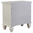 Pemberly Row 3-drawer Nightstand with Pull-out Tray in Cream White