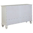 Pemberly Row 11-drawer Dresser with 2 Glass Doors in Cream White