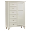 Pemberly Row 8-drawer Bedroom Door Chest with Shelving in Cream White