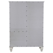 Pemberly Row 8-drawer Bedroom Door Chest with Shelving in Cream White