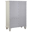 Pemberly Row 8-drawer Bedroom Door Chest with Shelving in Cream White