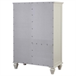 Pemberly Row 8-drawer Bedroom Door Chest with Shelving in Cream White