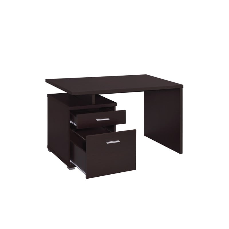 Pemberly Row 47-inch 2-drawer Office Computer Desk in Cappuccino