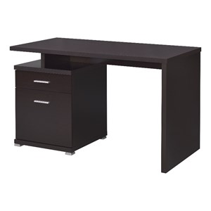 Pemberly Row 47-inch 2-drawer Office Computer Desk in Cappuccino
