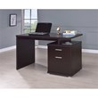 Pemberly Row 47-inch 2-drawer Office Computer Desk in Cappuccino
