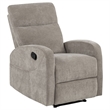 Pemberly Row Transitional Chenille Manual Glider Recliner in Sand