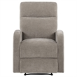Pemberly Row Transitional Chenille Manual Glider Recliner in Sand