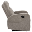 Pemberly Row Transitional Chenille Manual Glider Recliner in Sand