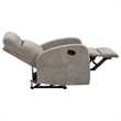 Pemberly Row Transitional Chenille Manual Glider Recliner in Sand