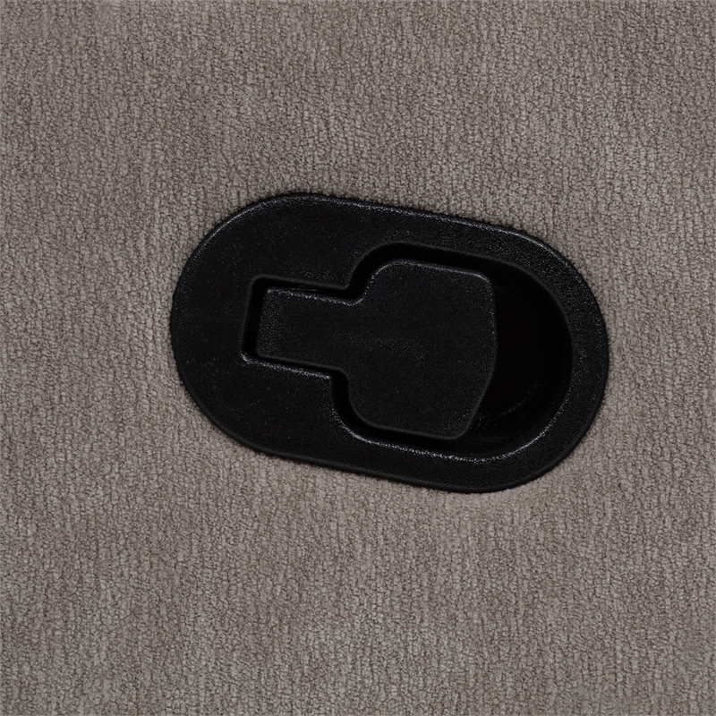 Pemberly Row Transitional Chenille Manual Glider Recliner in Sand