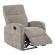 Pemberly Row Transitional Chenille Manual Glider Recliner in Sand