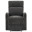 Pemberly Row Transitional Chenille Manual Glider Recliner in Charcoal Gray