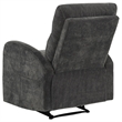 Pemberly Row Transitional Chenille Manual Glider Recliner in Charcoal Gray