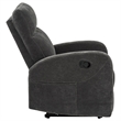Pemberly Row Transitional Chenille Manual Glider Recliner in Charcoal Gray