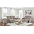 Pemberly Row 2-Piece Chenille Manual Reclining Sofa Set in Sand