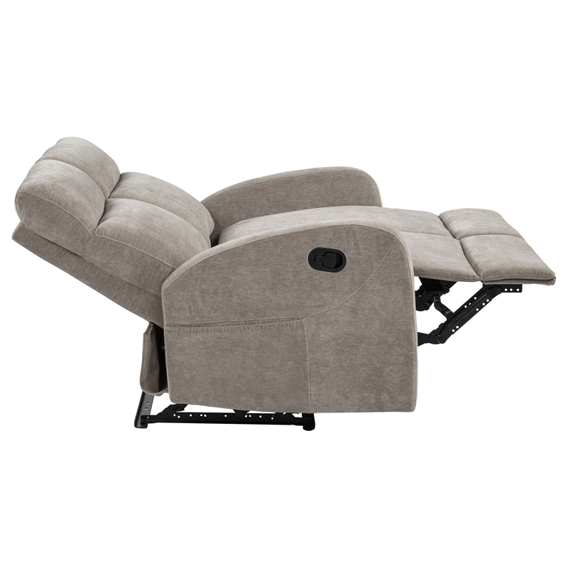 Pemberly Row 2-Piece Chenille Manual Reclining Sofa Set in Sand