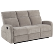 Pemberly Row 2-Piece Chenille Manual Reclining Sofa Set in Sand