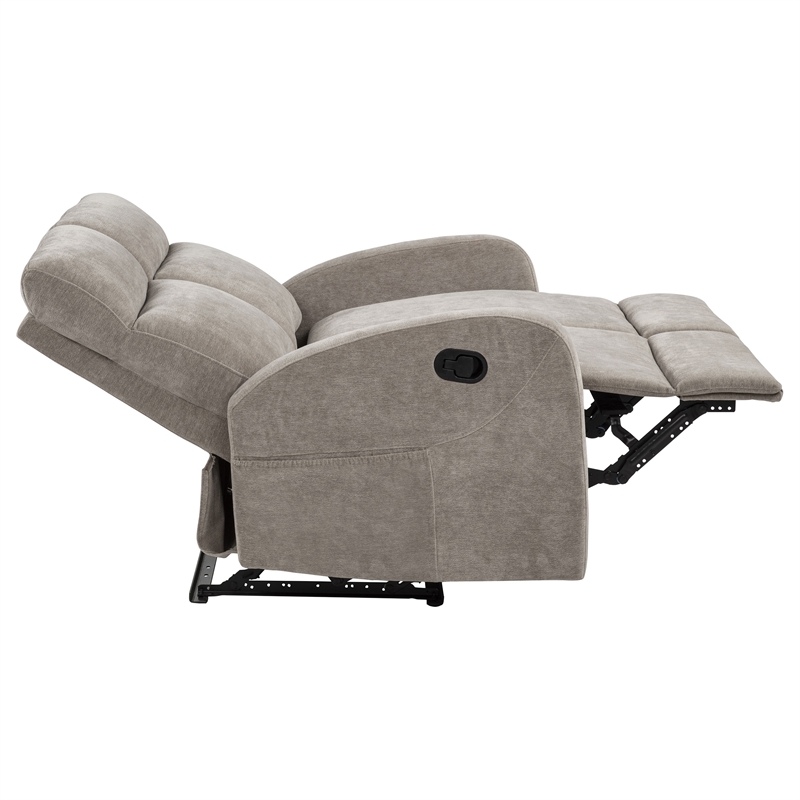 Pemberly Row 2-Piece Chenille Manual Reclining Sofa Set in Sand