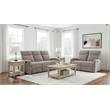 Pemberly Row 2-Piece Chenille Manual Reclining Sofa Set in Sand