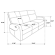 Pemberly Row 2-Piece Chenille Manual Reclining Sofa Set in Sand