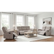 Pemberly Row 3-Piece Chenille Manual Reclining Sofa Set in Sand