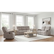 Pemberly Row 3-Piece Chenille Manual Reclining Sofa Set in Sand