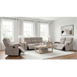 Pemberly Row 3-Piece Chenille Manual Reclining Sofa Set in Sand