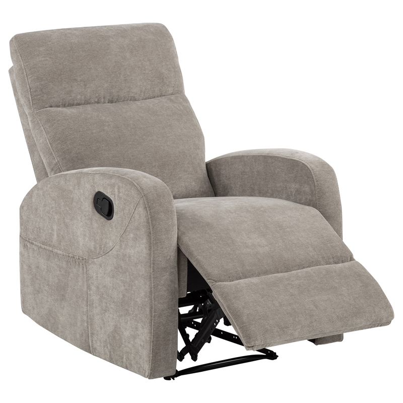 Pemberly Row 3-Piece Chenille Manual Reclining Sofa Set in Sand