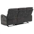 Pemberly Row 2-Piece Chenille Manual Reclining Sofa Set in Charcoal Gray