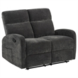 Pemberly Row 2-Piece Chenille Manual Reclining Sofa Set in Charcoal Gray